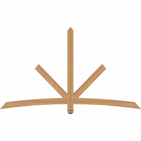 Ekena Millwork Alberta Smooth Timber Gable Bracket, Western Red Cedar, 84"W x 49"H x 3 1/2"D x 3 1/2"F, 14/12 Pitch GBW084X49X0404ALB00SWR